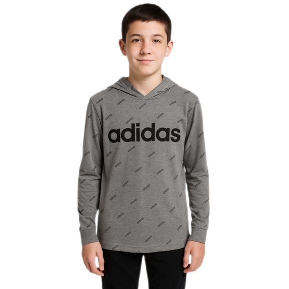 Adidas grey lightweight hoodie, 14/16 - Picture 1 of 8